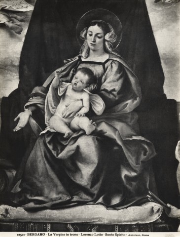 Anderson — Bergamo - La Vergine in trono - Lorenzo Lotto - Santo Spirito — particolare